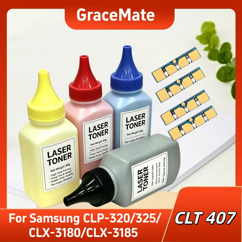 Laser Toner Powder - CLT-407 Toner-Chip-Pulver für Samsung CLP-320/325/CLX-3180/CLX-3185 Tonerkartuschen