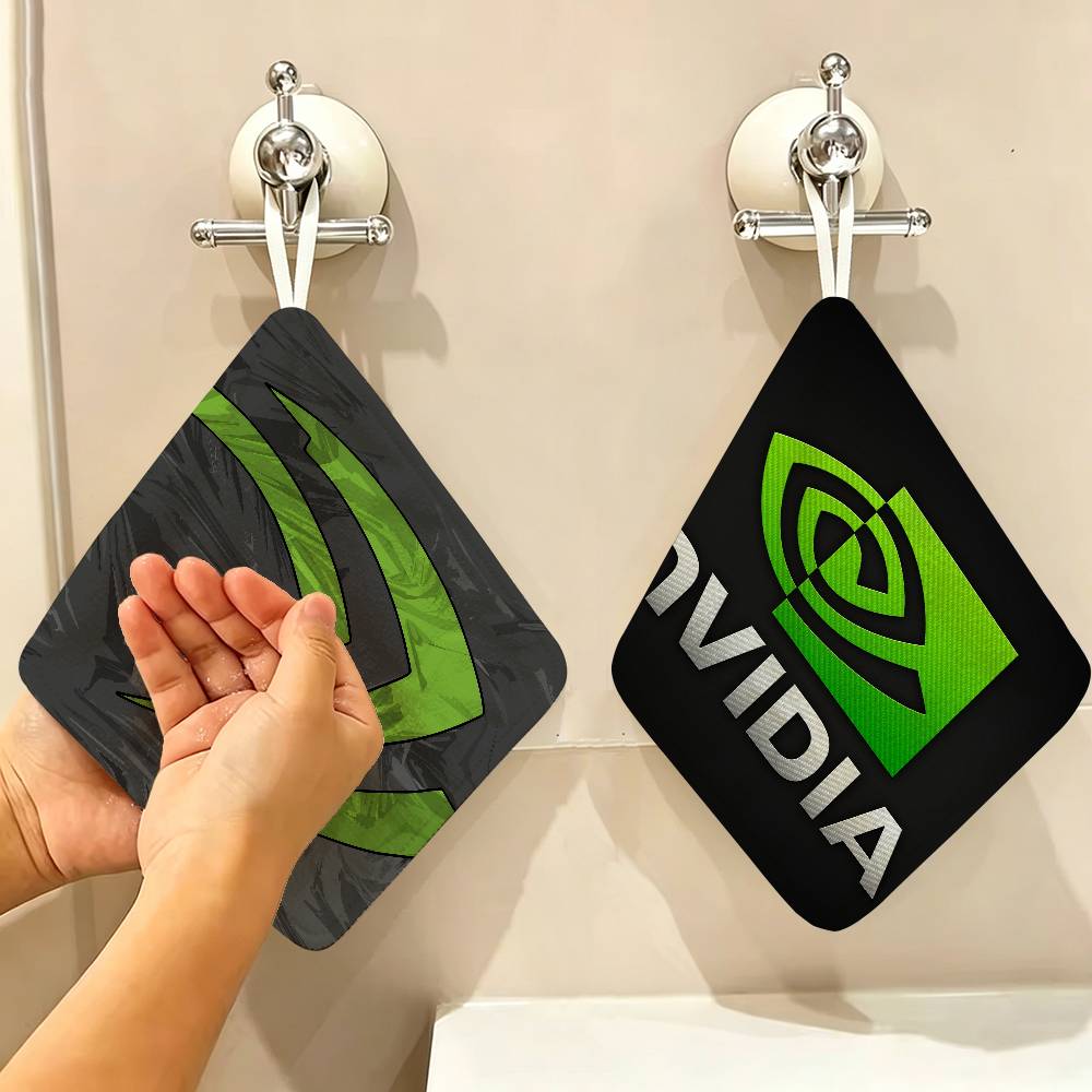 Commercial Printing Logo - Weltweit renommiertes N-Nvidia Logo Polyester-Baumwoll-Handtuch mit
