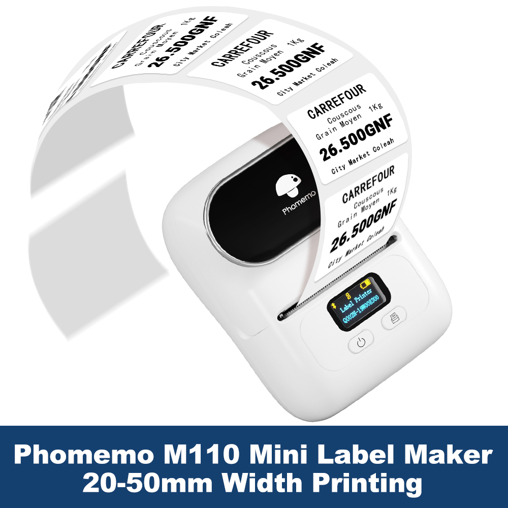 Commercial Photo Printer - Phomemo Etikettendrucker M110 Etikettendrucker, Barcode-Etikettendrucker für