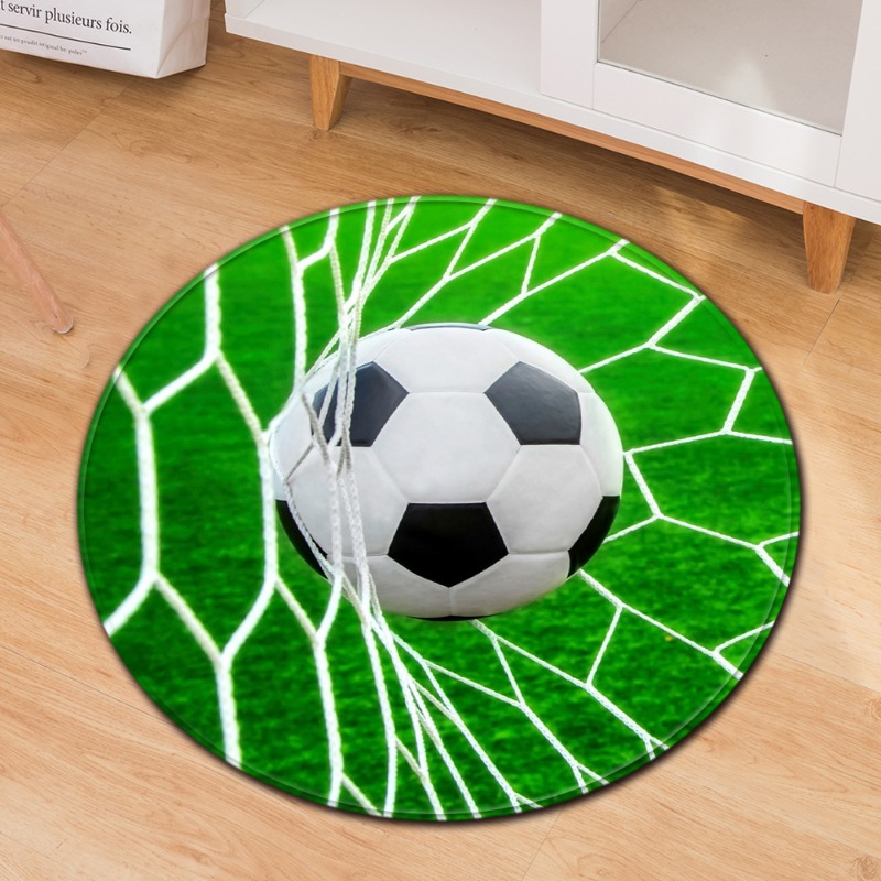 Commercial Printing Machine - Fußball-Thema, runder Teppich, sportlicher Stil, Fußball-Druck,